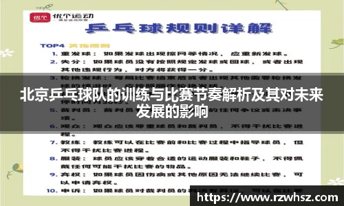 北京乒乓球队的训练与比赛节奏解析及其对未来发展的影响
