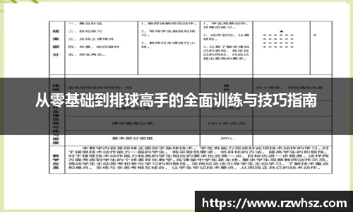 从零基础到排球高手的全面训练与技巧指南