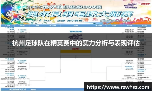 杭州足球队在精英赛中的实力分析与表现评估